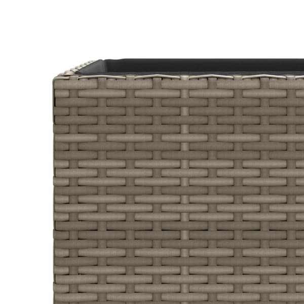vidaXL plantekasser 2 stk. 30x30x60 cm polyrattan grå