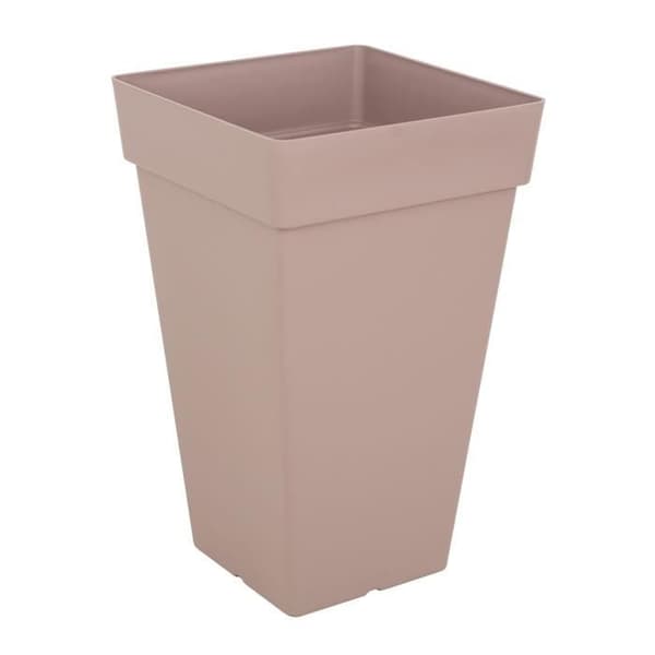 ARTEVASI Capri fyrkantig hög blomkruka - 30 x 30 x H 49,5 cm - 30 L - Taupegrå
