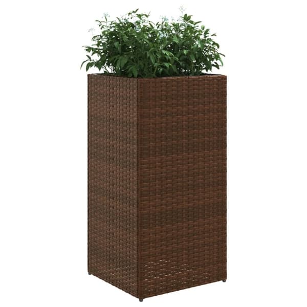 vidaXL Plantekasser 2 stk brun 40x40x80 cm polyrotting