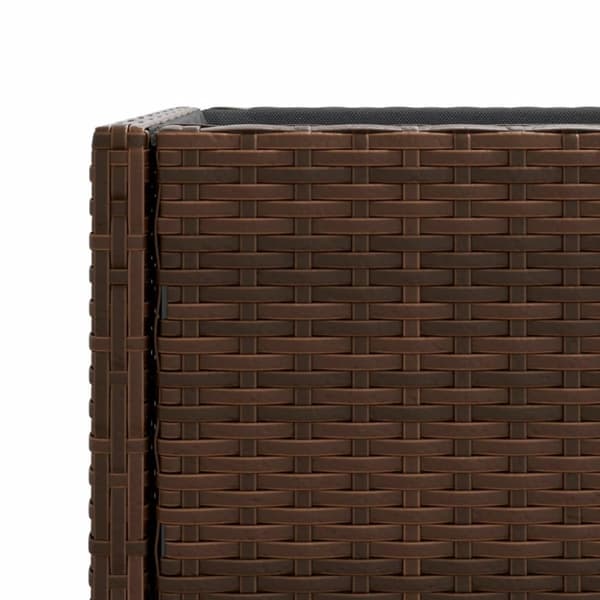 vidaXL plantekasser 2 stk. med hylde 90x40x75 cm polyrattan brun