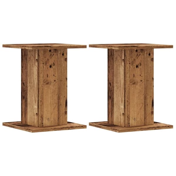 vidaXL Plantestativer 2 stk gammelt tre 30x30x40 cm konstruert tre