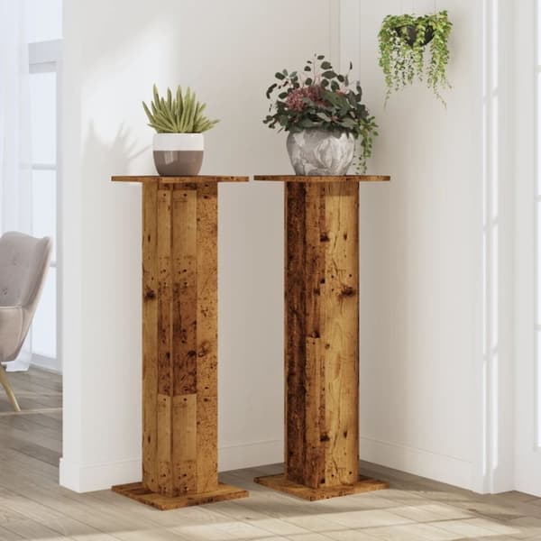 vidaXL Kasvitelineet 2 kpl vanha puu 30x30x95 cm tekninen puu