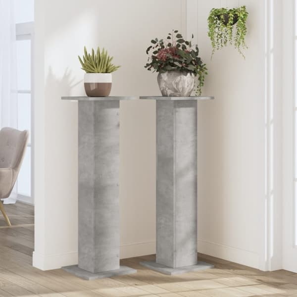 vidaXL Plantestativer 2 stk betonggrå 30x30x95 cm konstruert tre