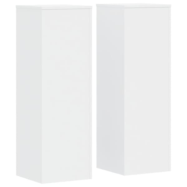 vidaXL Kasvitelineet 2 kpl valkoinen 33x33x100 cm tekninen puu