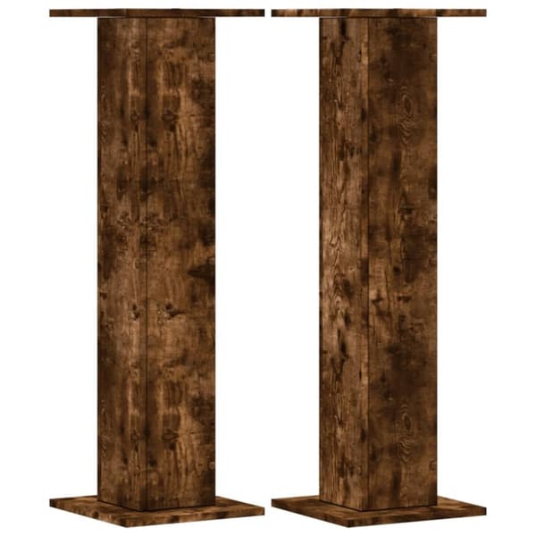 vidaXL Växtställ 2 st rökfärgad ek 30x30x95 cm konstruerat trä