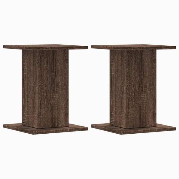 vidaXL plantestativer 2 stk. 30x30x40 cm konstrueret træ brunt eg