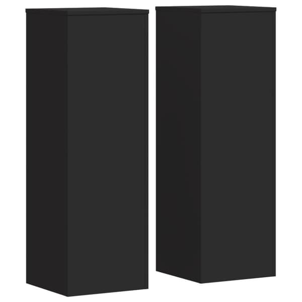 vidaXL plantestativer 2 stk. 33x33x100 cm konstrueret træ sort