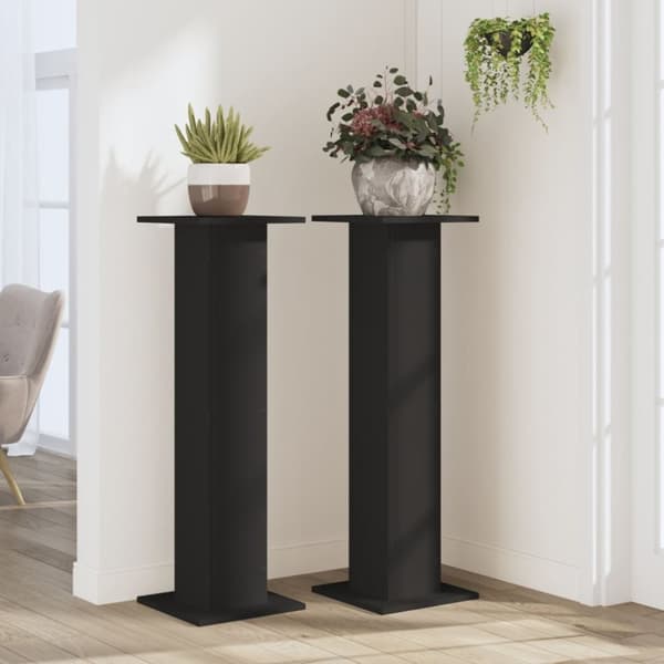 vidaXL Plantestativ 2 stk svart 30x30x95 cm konstruert tre