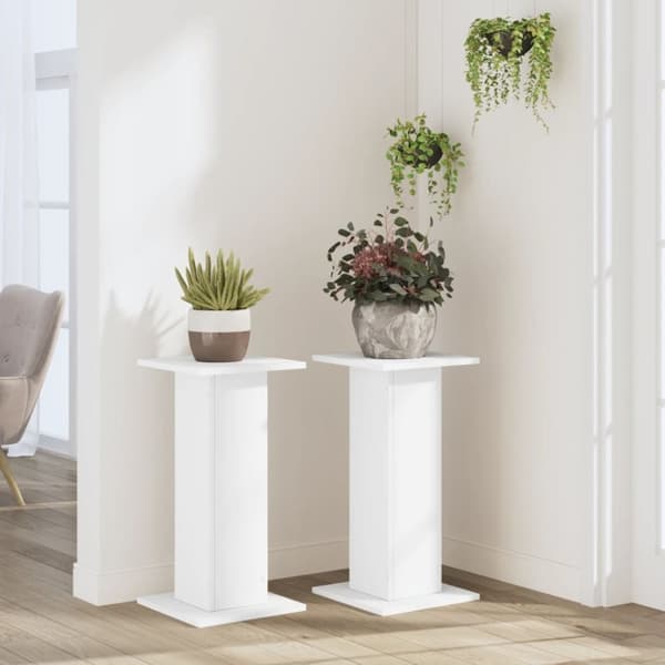 vidaXL Växtställ 2 st vit 30x30x60 cm konstruerat trä
