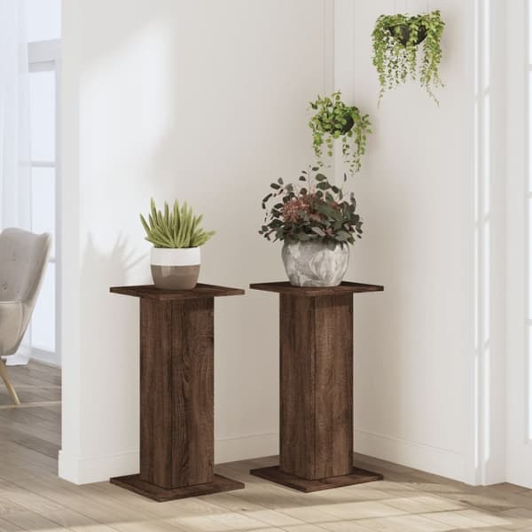 vidaXL Kasvitelineet 2 kpl ruskea tammi 30x30x60 cm tekninen puu