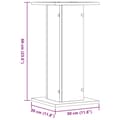 Pikkukuva 11 / 11: vidaXL Kasvitelineet 2 kpl ruskea tammi 30x30x60 cm tekninen puu