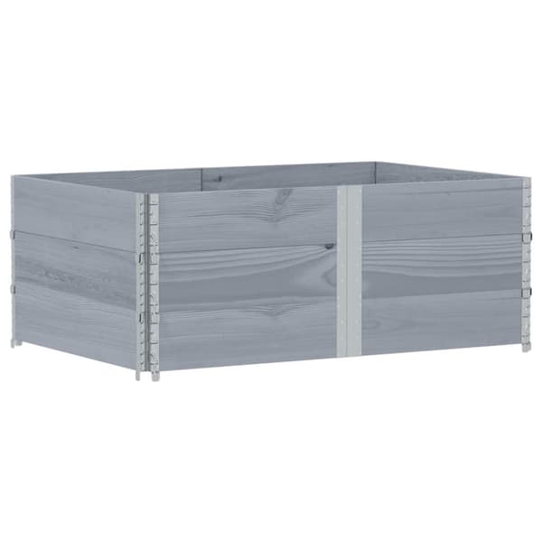 vidaXL plantekasse 150x100 cm massivt fyrretræ grå