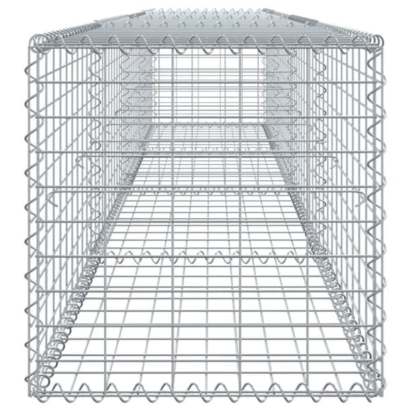 vidaXL gabionkurv m. cover 400x50x50 cm galvaniseret jern