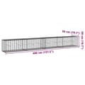 Miniatyrbillede 8 af 8: vidaXL gabionkurv m. cover 400x50x50 cm galvaniseret jern
