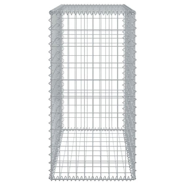 vidaXL gabionkurv med cover 100x50x100 cm galvaniseret jern