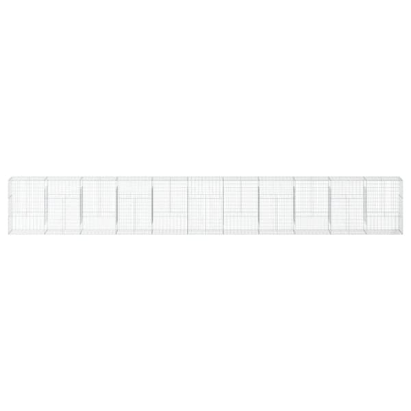 vidaXL gabionkurv med cover 1100x50x150 cm galvaniseret jern