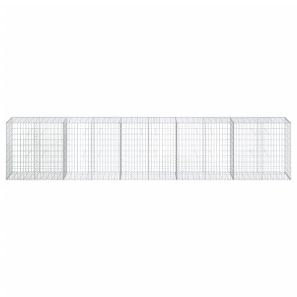 vidaXL Kivikori katolla 500x50x100 cm galvanoitu rauta