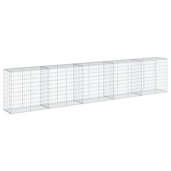 vidaXL Kivikori katolla 500x50x100 cm galvanoitu rauta