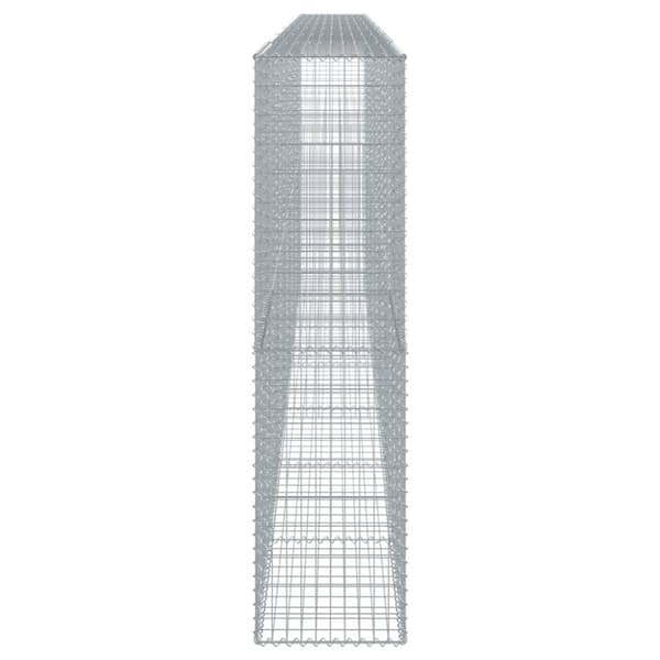 vidaXL gabionkurv med cover 700x50x200 cm galvaniseret jern