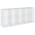 Miniatyrbillede 3 af 8: vidaXL gabionkurv med cover 450x100x200 cm galvaniseret jern