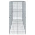 Miniatyrbillede 5 af 8: vidaXL gabionkurv med cover 450x100x200 cm galvaniseret jern