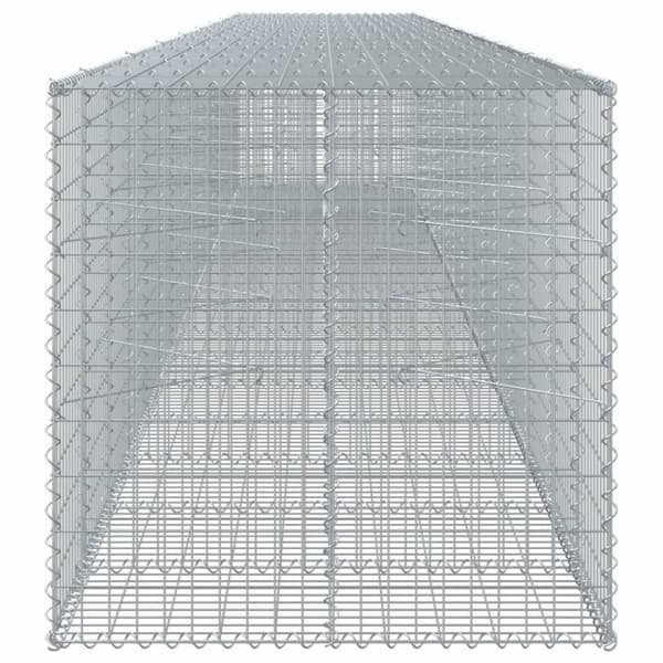 vidaXL Gabionkurv med deksel 950x100x100 cm galvanisert jern