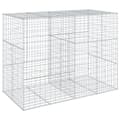Miniatyrbilde 3 av 8: vidaXL Gabionkurv med deksel 200x100x150 cm galvanisert jern