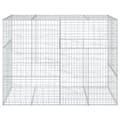 Miniatyrbilde 4 av 8: vidaXL Gabionkurv med deksel 200x100x150 cm galvanisert jern