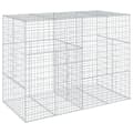 Miniatyrbilde 6 av 8: vidaXL Gabionkurv med deksel 200x100x150 cm galvanisert jern