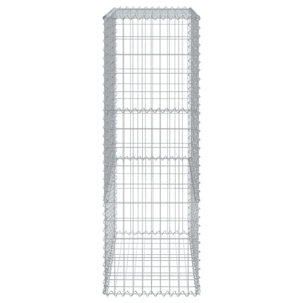 vidaXL Gabionkurv med deksel 300x50x150 cm galvanisert jern