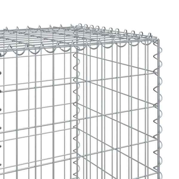vidaXL Gabionkurv med deksel 300x50x150 cm galvanisert jern