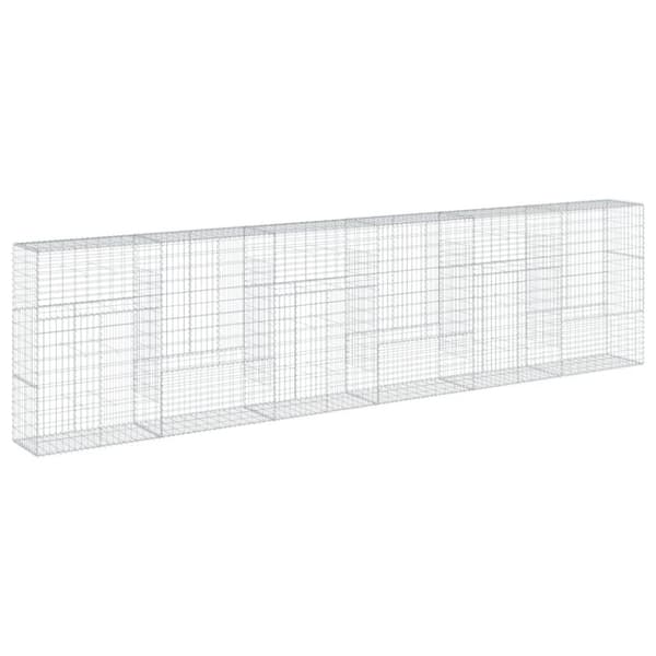 vidaXL Kivikori katolla 600x50x150 cm galvanoitu rauta