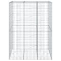 Miniatyrbillede 4 af 8: vidaXL gabionkurv med cover 150x100x200 cm galvaniseret jern