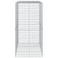 Miniatyrbillede 5 af 8: vidaXL gabionkurv med cover 150x100x200 cm galvaniseret jern