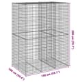 Miniatyrbillede 8 af 8: vidaXL gabionkurv med cover 150x100x200 cm galvaniseret jern