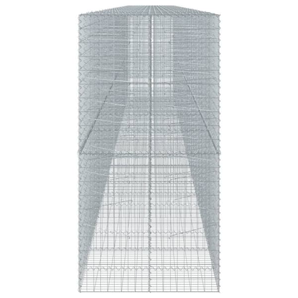 vidaXL Kivikori katolla 1200x100x200 cm galvanoitu rauta