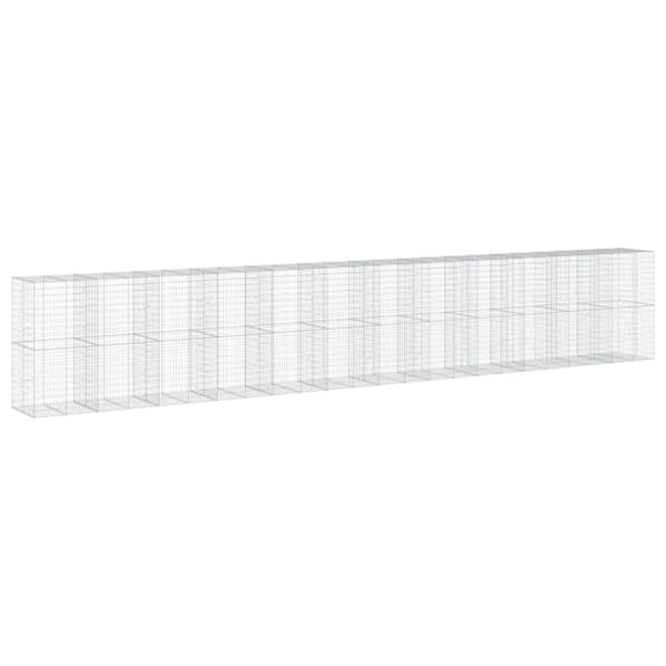 vidaXL Kivikori katolla 1200x100x200 cm galvanoitu rauta