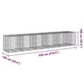 Miniatyrbilde 8 av 8: vidaXL Gabionkurv med deksel 550x100x100 cm galvanisert jern