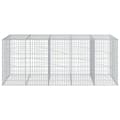 Miniatyrbilde 4 av 8: vidaXL Gabionkurv med deksel 250x100x100 cm galvanisert jern