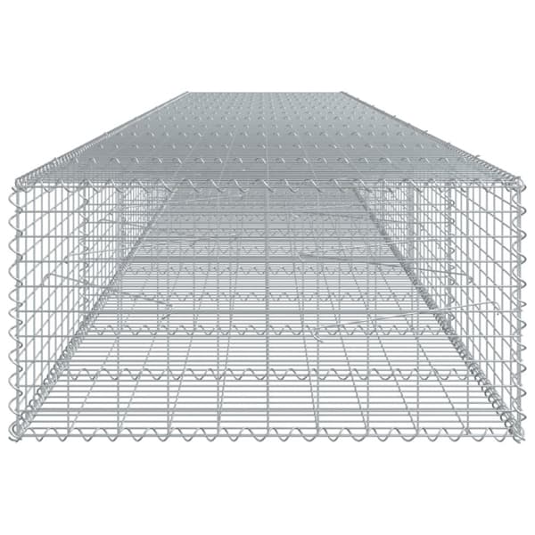 vidaXL Kivikori katolla 600x100x50 cm galvanoitu rauta