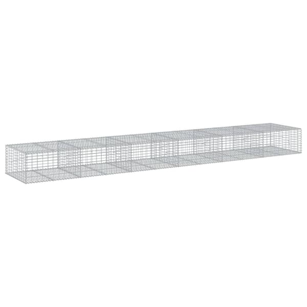 vidaXL Kivikori katolla 600x100x50 cm galvanoitu rauta
