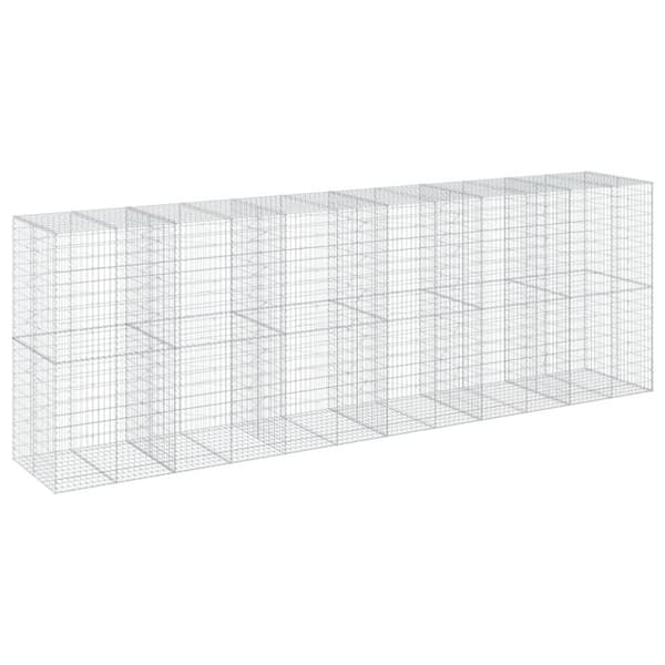 vidaXL Kivikori katolla 600x100x200 cm galvanoitu rauta