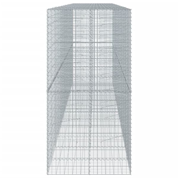 vidaXL Kivikori katolla 600x100x200 cm galvanoitu rauta