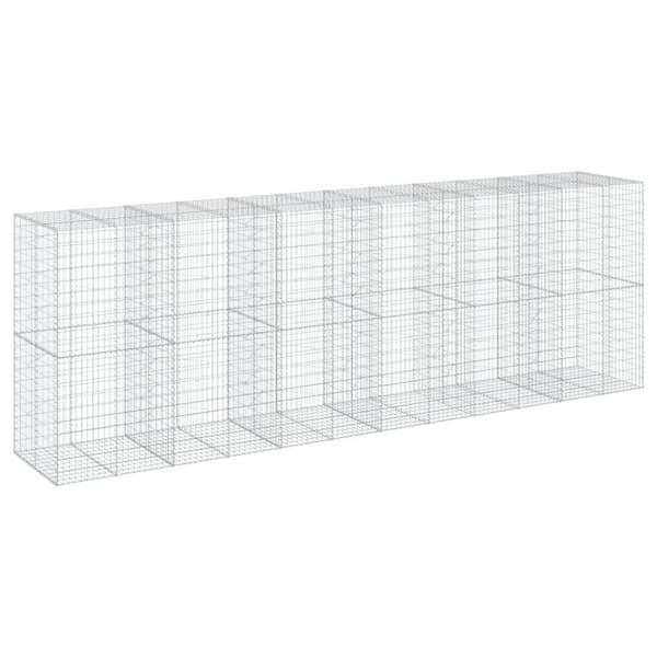 vidaXL Kivikori katolla 600x100x200 cm galvanoitu rauta