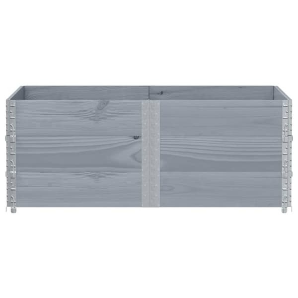 vidaXL Odlingslåda grå 150x100 cm massivt furuträ