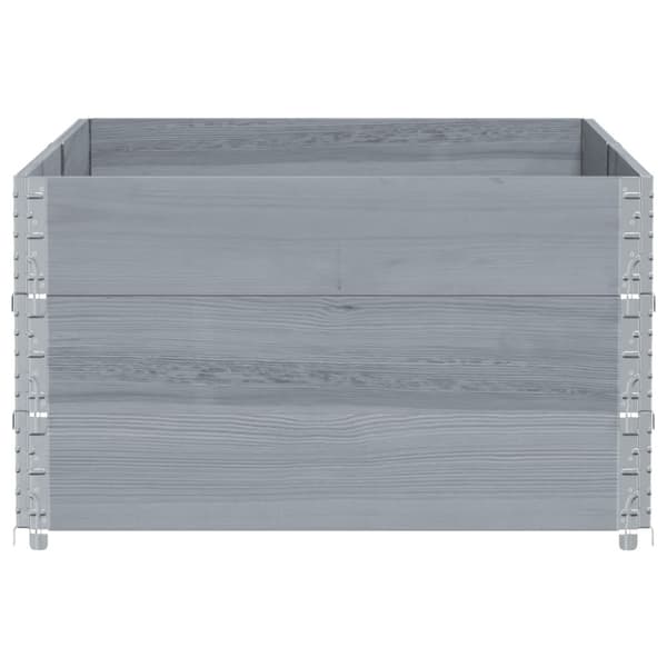 vidaXL Odlingslåda grå 150x100 cm massivt furuträ