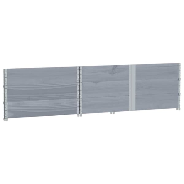 vidaXL Odlingslåda grå 150x100 cm massivt furuträ