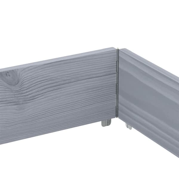 vidaXL Odlingslåda grå 150x100 cm massivt furuträ