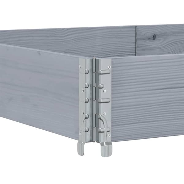 vidaXL plantekasse 150x100 cm massivt fyrretræ grå