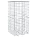 Miniatyrbillede 3 af 8: vidaXL gabionkurv med cover 100x100x200 cm galvaniseret jern